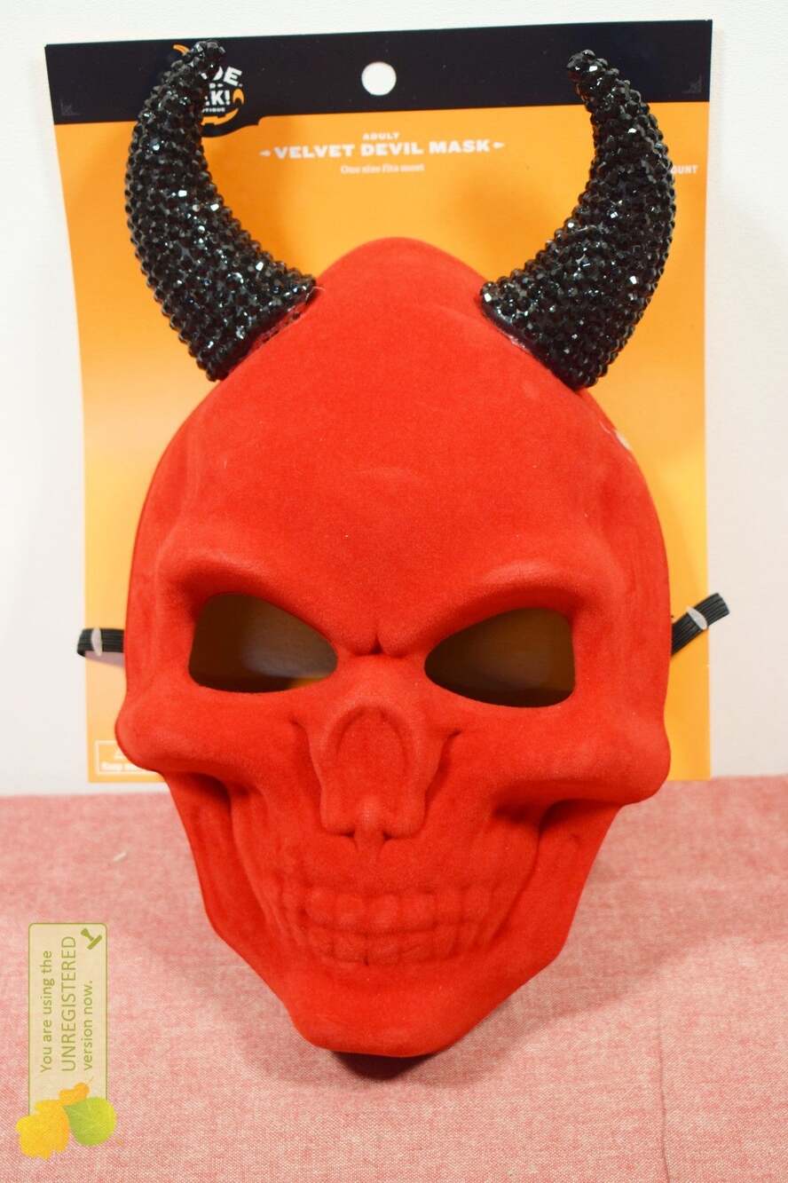 Hyde and EEK! Boutique Men's Velvet Devil's Costume Mask One Size